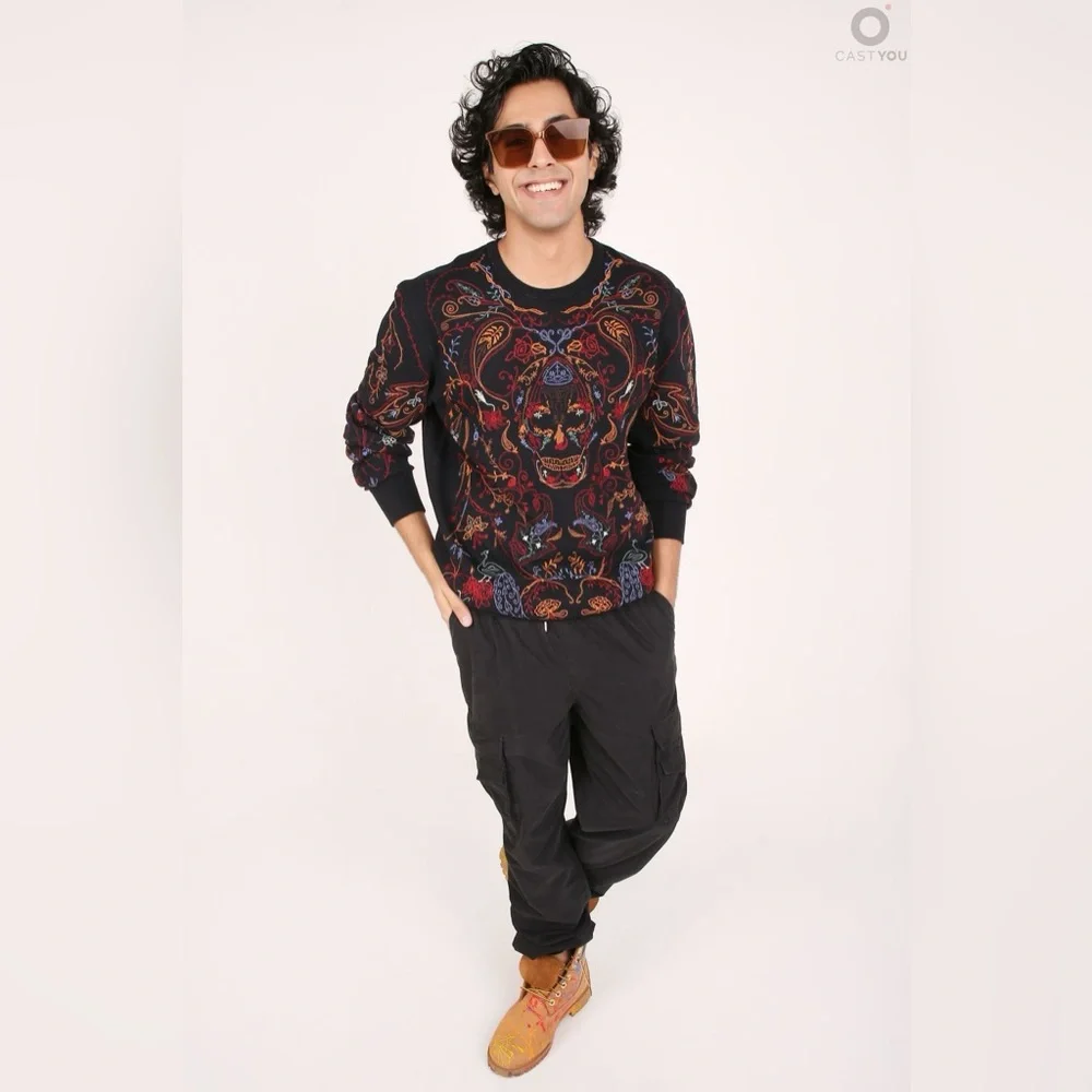 NWT Men’s Alexander McQueen Victorian Emb Skull Embroidered Crewneck Sweater - Picture 14 of 14